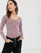 Only Fifi Stripe Long Sleeved Top - Multi