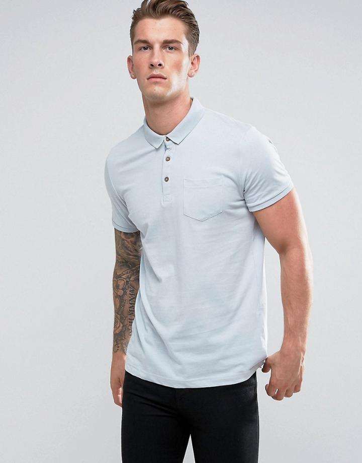 Brave Soul Pocket Polo - Blue