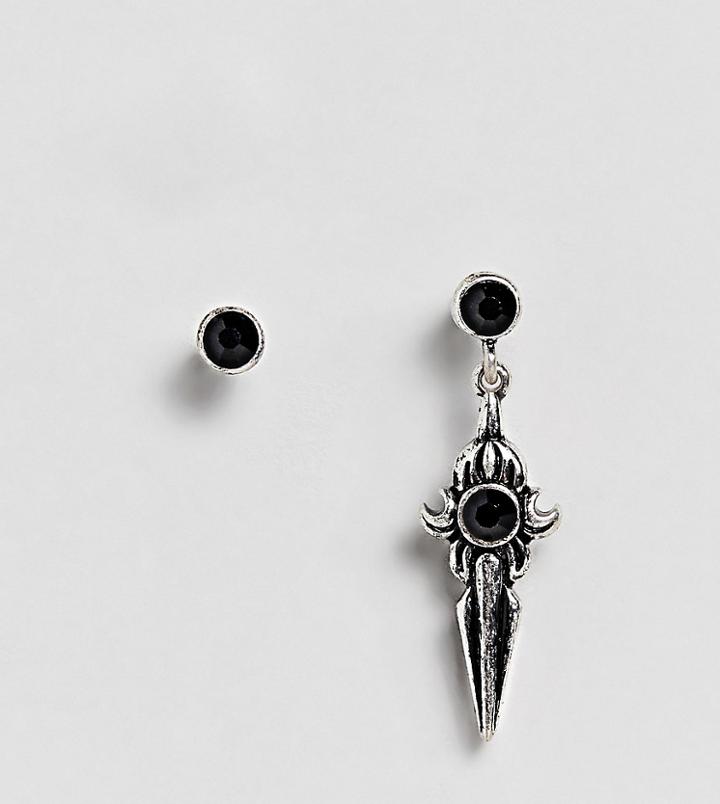 Reclaimed Vintage Inspired Earring Stud & Single Drop Earrings In Silver Exclusive To Asos - Silver