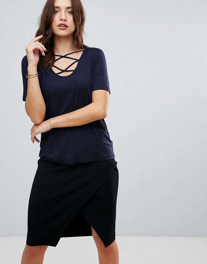 Only Ena Strings Top - Blue