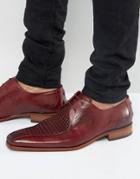 Jeffery West Scarface Center Weave Derby Shoes - Red