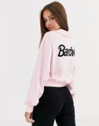 Asos Design Barbie Lounge Funnel Neck Sweater-pink
