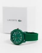 Lacoste 12.12 Silicone Watch In Green