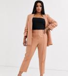 Asos Design Curve Mix & Match Ultimate Ankle Grazer Suit Pants-pink