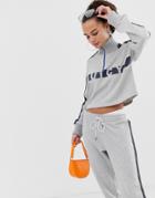 Juicy By Juicy Couture Half Zip Sweatshirt Front Logo Two-piece-gray