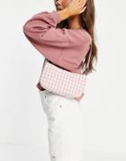 Pull & Bear 90's Shoulder Bag In Pink Gingham
