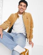 Polo Ralph Lauren Barracuda Cord Lined Harrington Jacket In Tan-brown