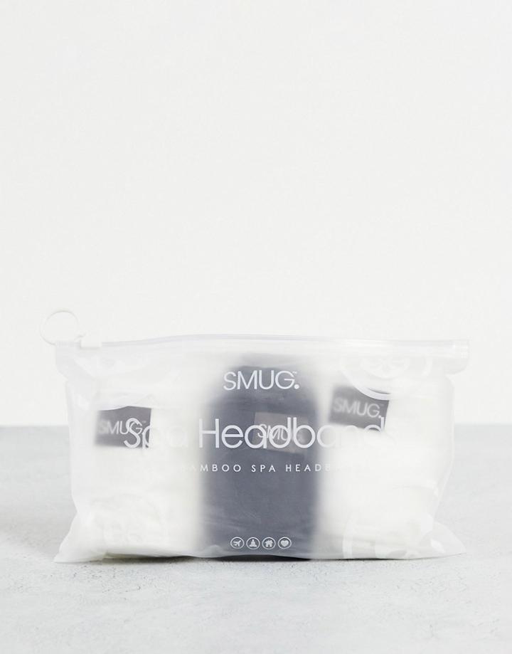 Smug 3 -pack Terrycloth Headband With Toiletries Bag-multi