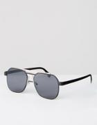 Asos Naviagtor Sunglasses In Black - Black