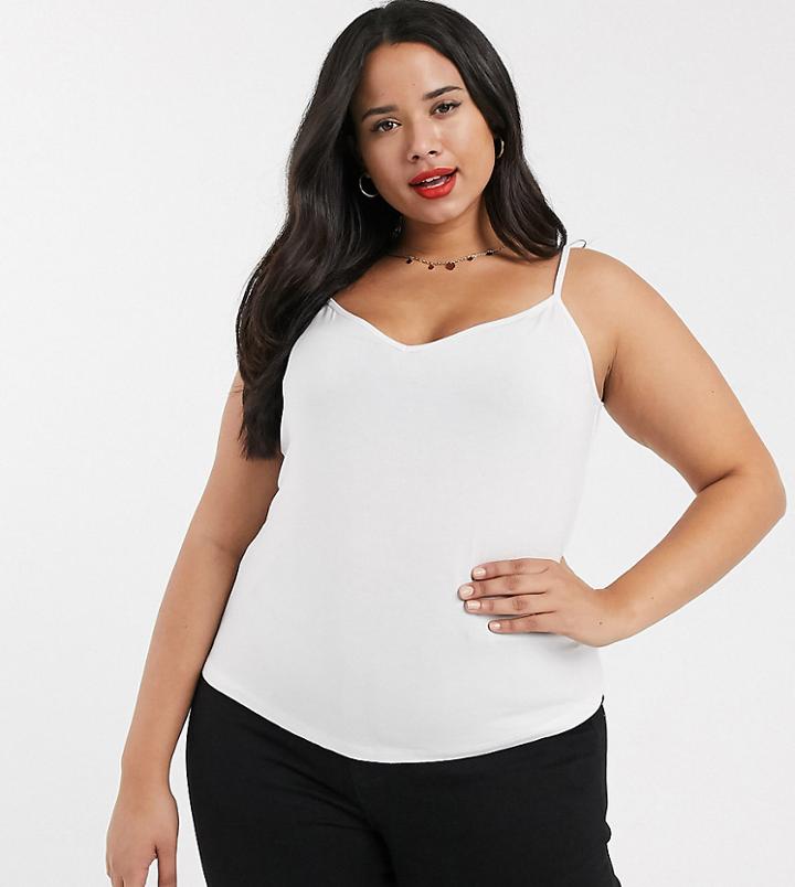 Asos Design Curve Ultimate Cami With V-neck In White