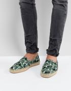Hudson London Exclusive For Asos Tropical Print Espadrilles - Navy