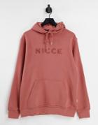 Nicce Mercury Embroidered Logo Hoodie In Pink