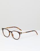 Marc Jacobs Round Clear Lens Glasses In Tort - Brown