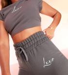 Asos Design Lounge Wide Leg Sweatpants In Charcoal-grey