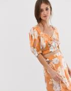We Are Kindred Frenchie Cropped Top-orange