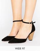 Asos Olivia Wide Fit Pointed Heels - Black