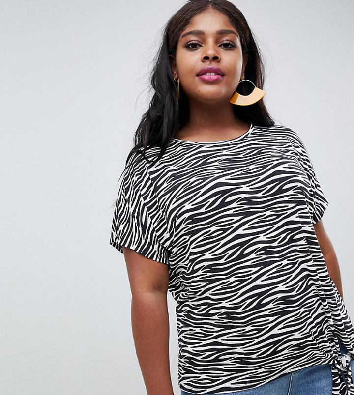 New Look Curve Animal Tie Side T-shirt - Multi
