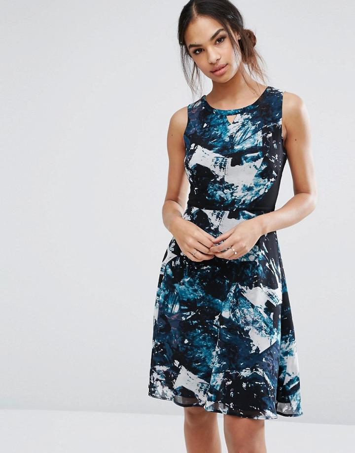 Sugarhill Boutique Print Skater Dress - Green