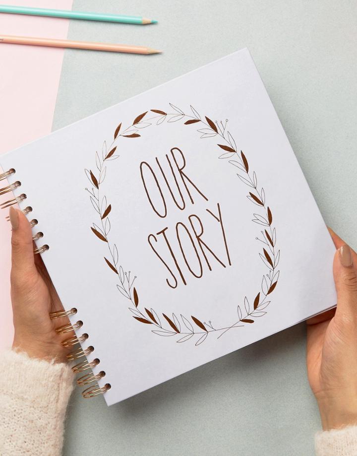 Paperchase Wedding Our Story Scrapbook - Multi