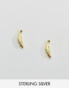 Kingsley Ryan Gold Plated Leaf Stud Earrings - Gold