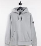 Calvin Klein Asos Exclusive Reverse Chest Logo Hoodie In Gray