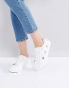 Truffle Collection Star Print Sneaker - White