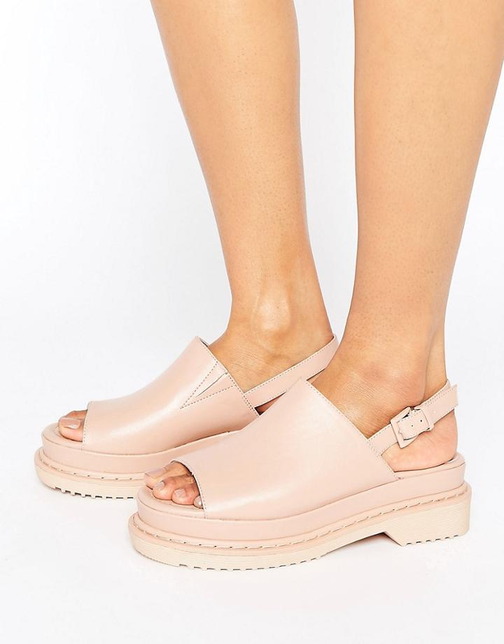 Asos Feasible Chunky Sling Black Sandals - Beige