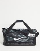 Nike Brasilia Medium Duffle Bag In Camo-black
