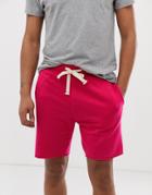 Pull & Bear Jogger Shorts In Bright Pink - Pink
