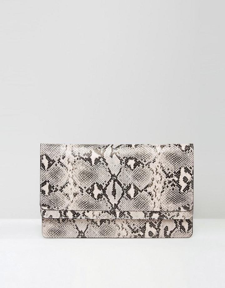 Asos Slim Animal Clutch Bag - Pink