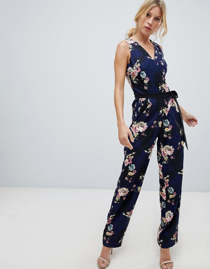 Little Mistress All Overcontrast Printed Jumpsuit-multi