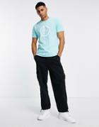 Original Penguin Distress Circle T-shirt-blues