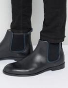 Ben Sherman Chelsea Boots In Black Leather - Black
