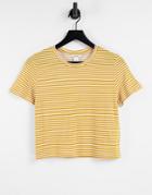 Monki T-shirt In Yellow