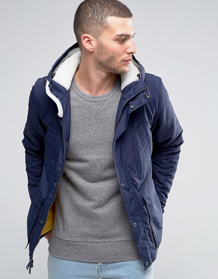 Penfield Hosston Insulated Parka Fleece Lined Hood - Navy