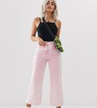 Collusion Petite X005 Straight Leg Jeans In Acid Wash Pink - Pink