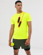 Asos 4505 Training T-shirt With Quick Dry In Neon Yellow - Yellow