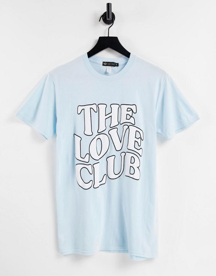 I Saw It First Contrast Motif T Shirt In Blue-blues
