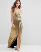 Millie Mackintosh Gold Maxi Cami Dress - Gold