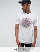 Asos Tall Band Guns N Roses Relaxed T-shirt - White