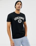 Abercrombie & Fitch Chest Applique Logo T-shirt In Black - Black