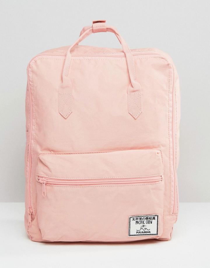 Pull & Bear Square Backpack - Blue