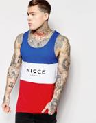 Nicce London Tank With Triple Panel - Red