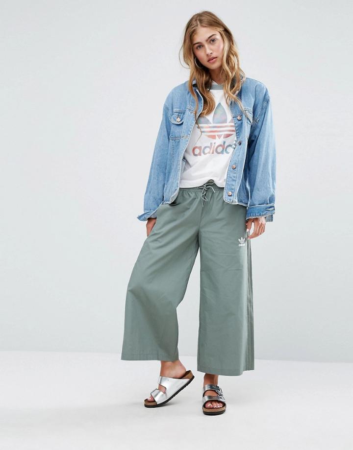 Adidas Originals Culottes In Khaki - Green