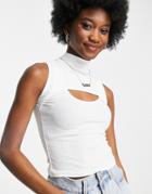 New Look 2 Part Cut Out Top In White