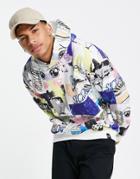Pull & Bear Manga Hoodie In Multi Print - Part Of A Set-white