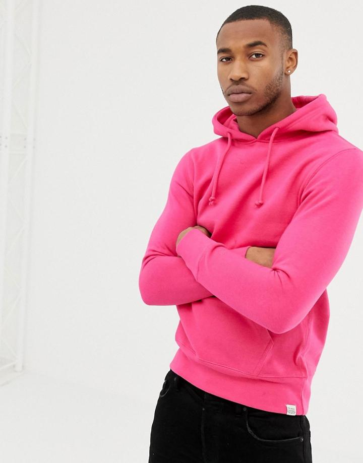 Pull & Bear Hoodie In Bright Pink - Pink