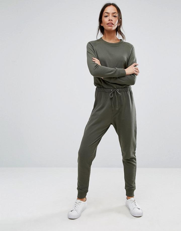 New Look Sweat Jumpsuit - Green