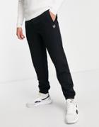 Fred Perry Loopback Sweatpants In Black