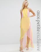 Asos Petite Colourblock Maxi Dress - Pink